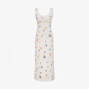 Rumored White Maxi Dress with Multicolor Floral Print